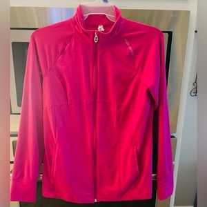 Pink Under Armor women’s zip up jacket.